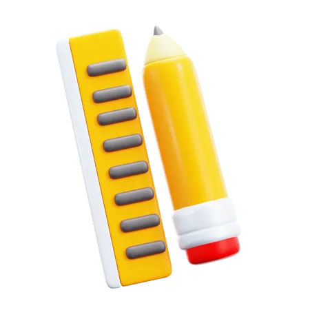 Scale And Pencil  3D Icon