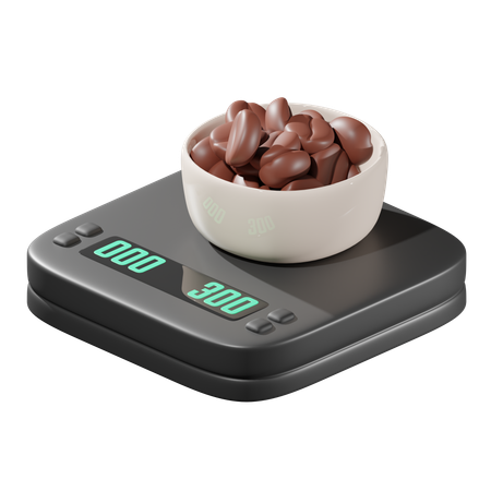 Scale coffee  3D Icon