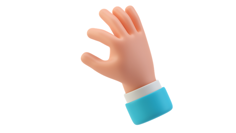 Scale hand gesture 3D Illustration