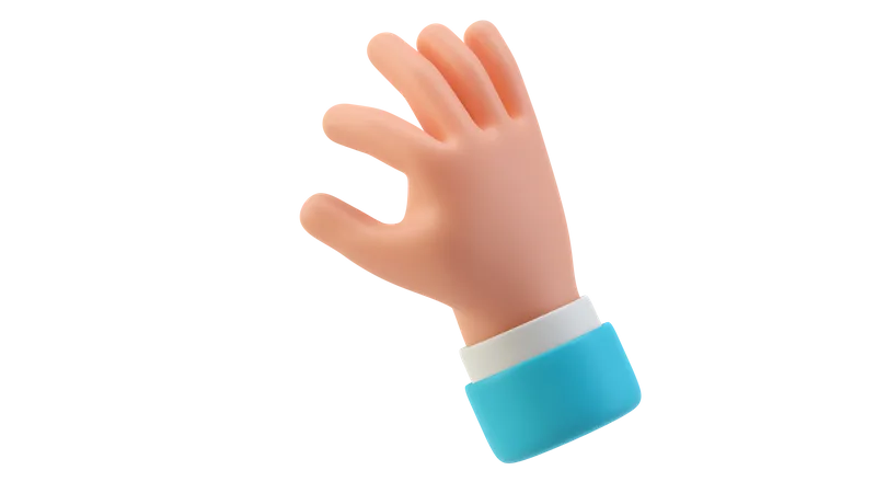 Scale hand gesture 3D Illustration