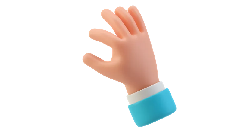 Scale hand gesture  3D Illustration