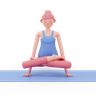 3d scale yoga pose logo