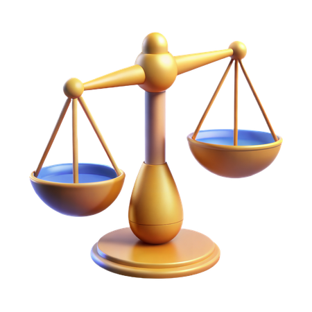 Scales of Justice  3D Icon