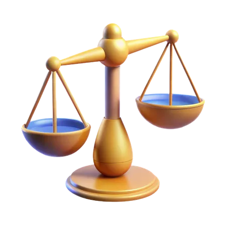 法律と正義の 3 Dイラスト 3D Icon