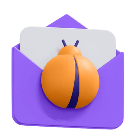 Um Icone De E Mail Fraudulento 3D Icon