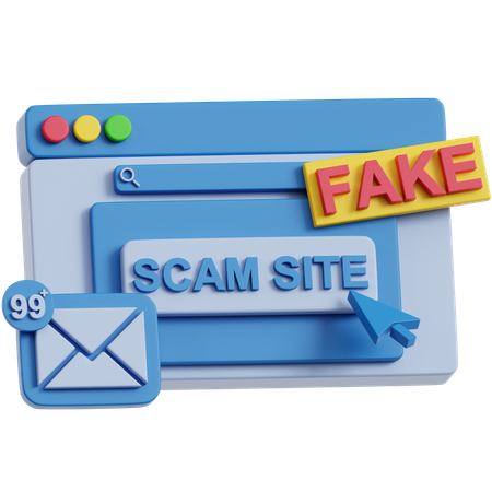 Scam Web Page  3D Icon