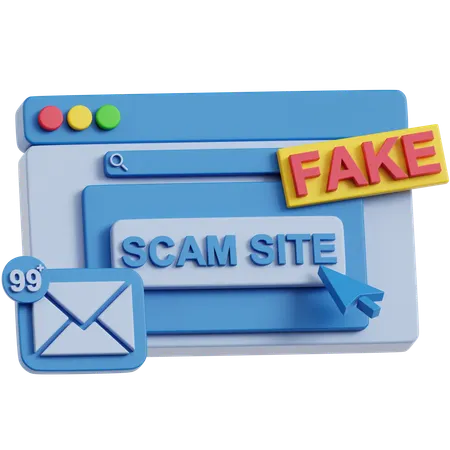 Scam Web Page  3D Icon