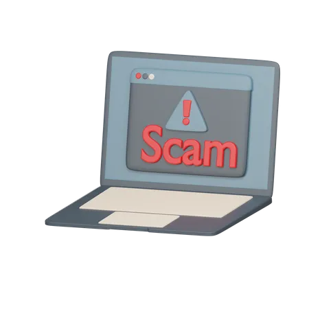 Scam Website With Transparent Background 3D Icon