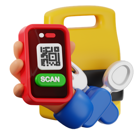 Scan Barcode  3D Icon
