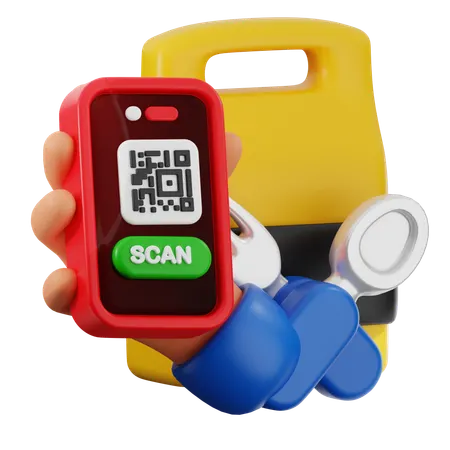 Scan Barcode  3D Icon