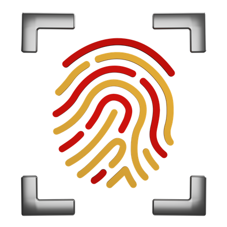 Scan Biometric  3D Icon