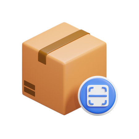 스캔 박스  3D Icon