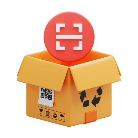 Scan Box  3D Icon