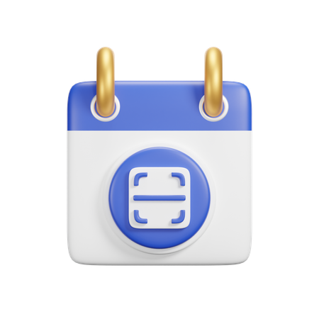 Scan Calendar  3D Icon