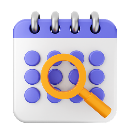 Scan Calendar  3D Icon