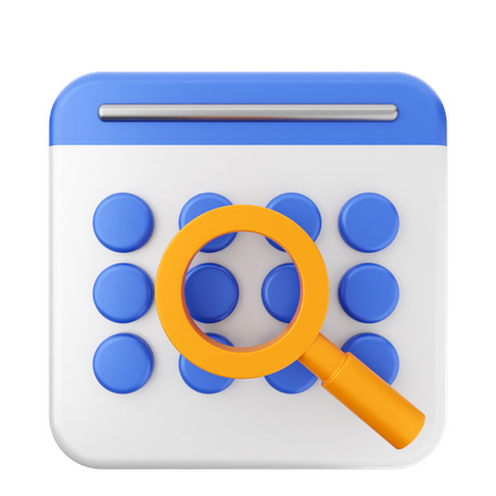 Analyser le calendrier  3D Icon