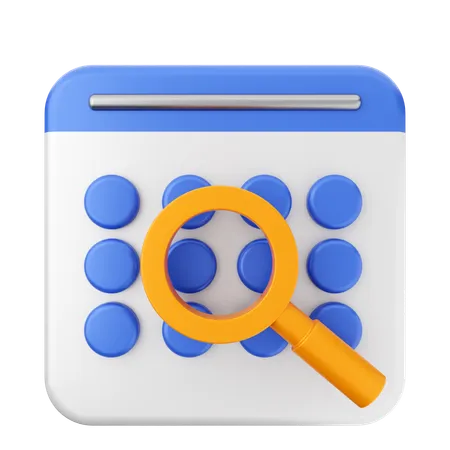 Analyser le calendrier  3D Icon