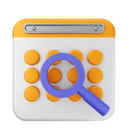 Analyser le calendrier  3D Icon