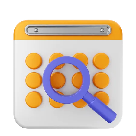 Analyser le calendrier  3D Icon