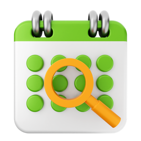 Analyser le calendrier  3D Icon