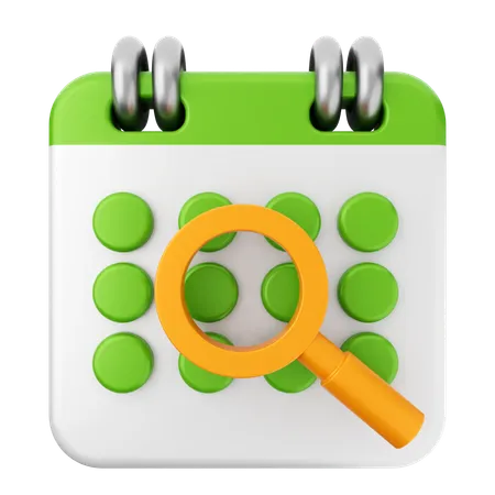 Analyser le calendrier  3D Icon