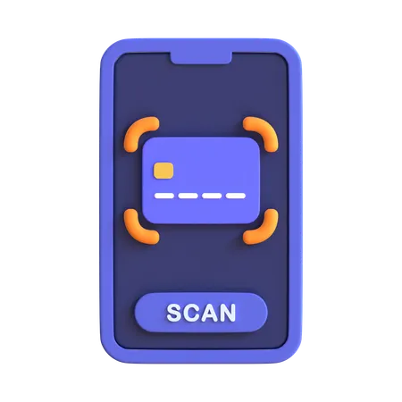 Scan Card In 3 D Illustration 3D Icon
