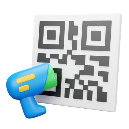 Analyse de code QR  3D Icon