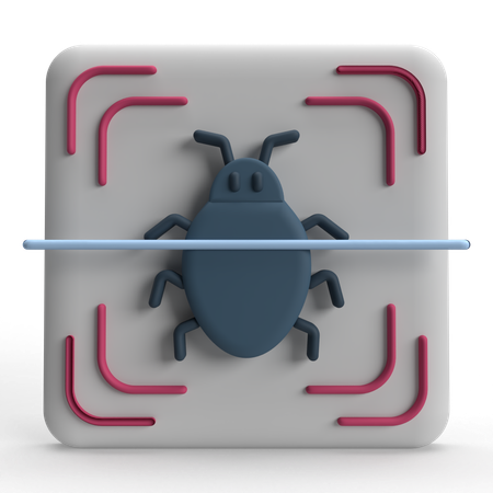 Scan de virus  3D Icon