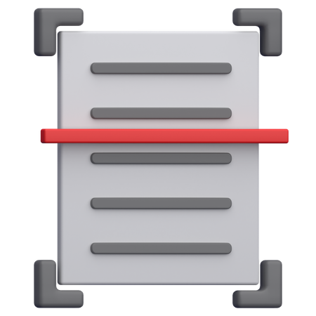 Scan Document  3D Icon
