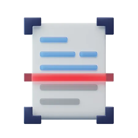 Scan Document  3D Icon