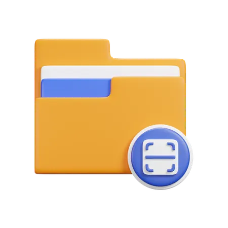 Scan Folder  3D Icon