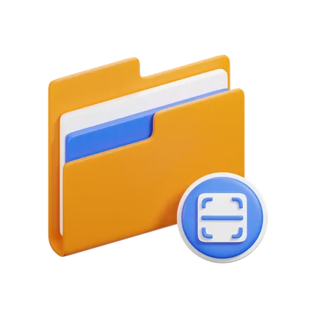 Scan Folder  3D Icon