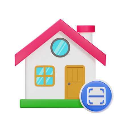 Scan House  3D Icon