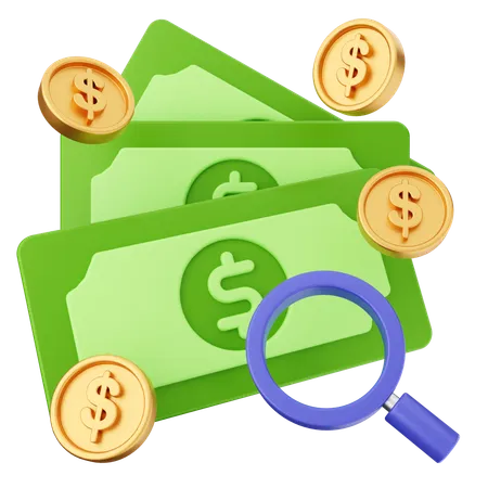 Scan Money  3D Icon