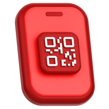 QR 코드를 스캔  3D Icon