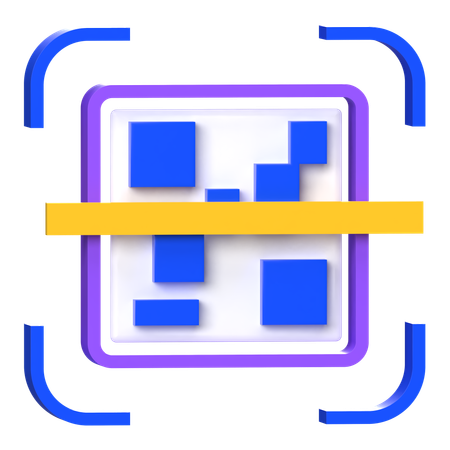 Analyse de code QR  3D Icon