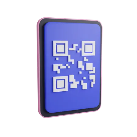 QR Code 3 D Illustration Contains PNG BLEND And OBJ Files 3D Icon