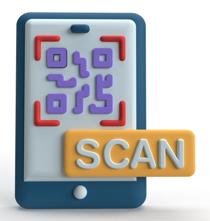 Analyse QR mobile  3D Icon