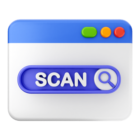 Scanner le site Web  3D Icon