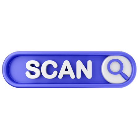 Scan Text Button  3D Icon