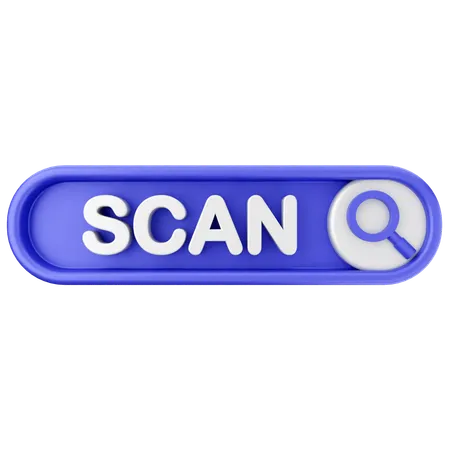 Scan Text Button  3D Icon