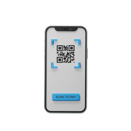 Scan To Pay 3D Illustration