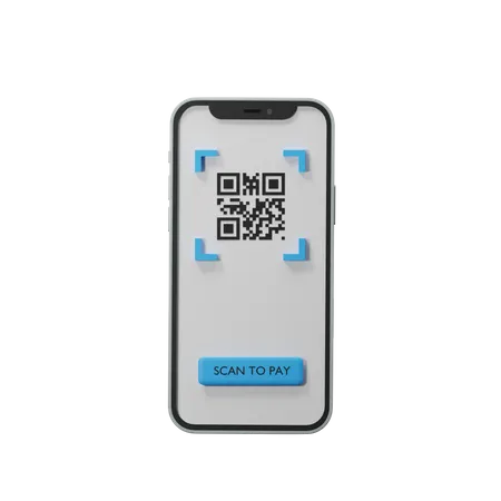 Scan To Pay  3D Illustration