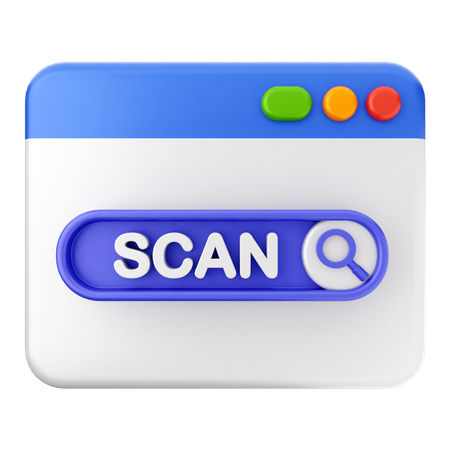 Scan Website  3D Icon