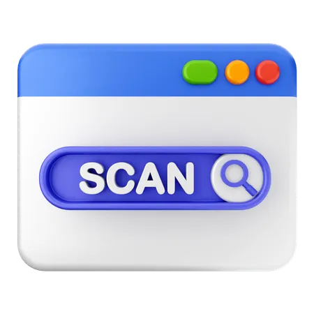 Scan Website  3D Icon