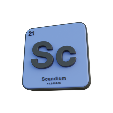 Scandium  3D Illustration