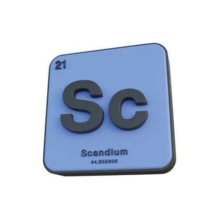 Scandium  3D Illustration