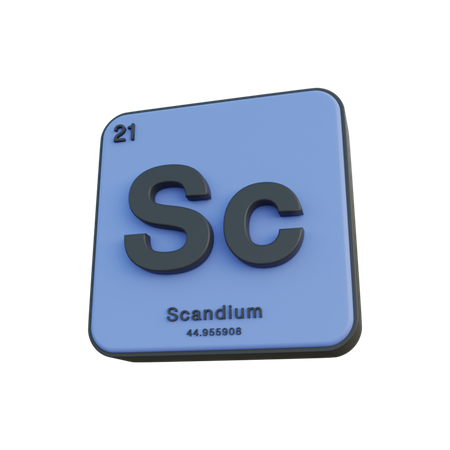 Scandium  3D Illustration