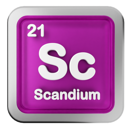 Scandium-Periodensystem  3D Icon