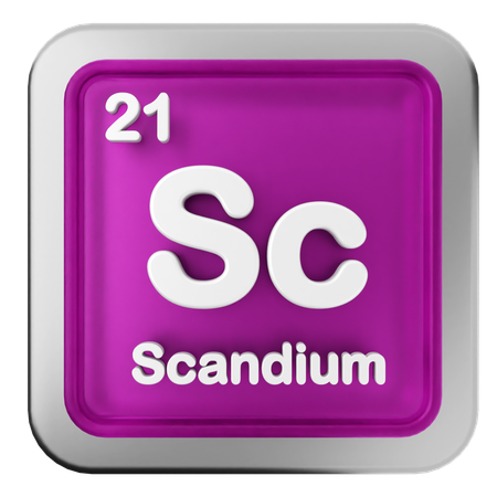 Tableau périodique du scandium  3D Icon